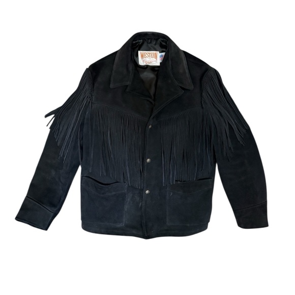 Schott NYC Other - Vintage Schott NYC "Western" Suede Fringe Jacket - Men's 42